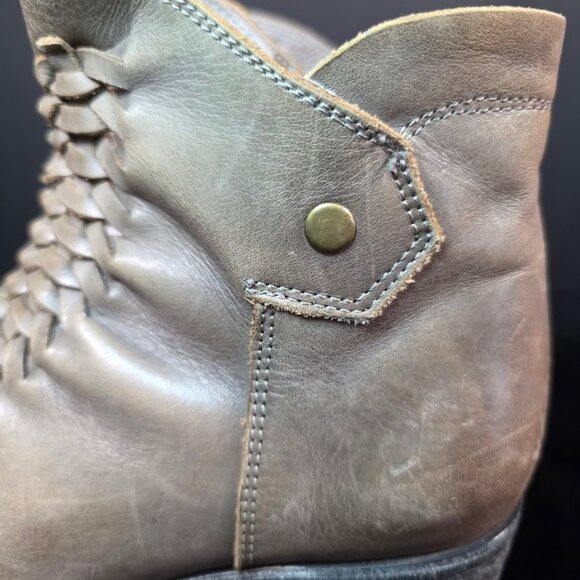 Antelope Gray Leather Boots sz 41 (US-10) - Picture 7 of 13